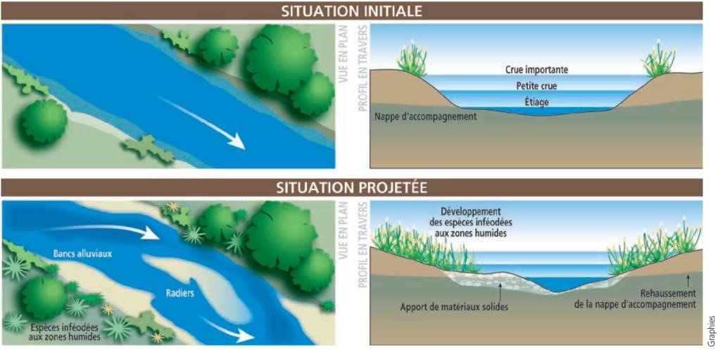 principle of riverbed renaturalisation