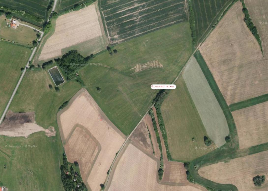 An example of a grassed recharge area