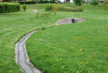 Infiltration trenches in Kungsbacka, Sweden