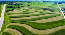 Strip cropping along contours