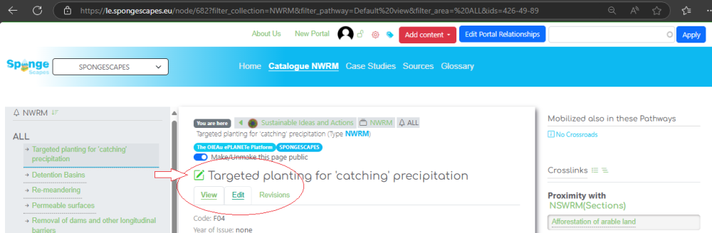 Content edition example