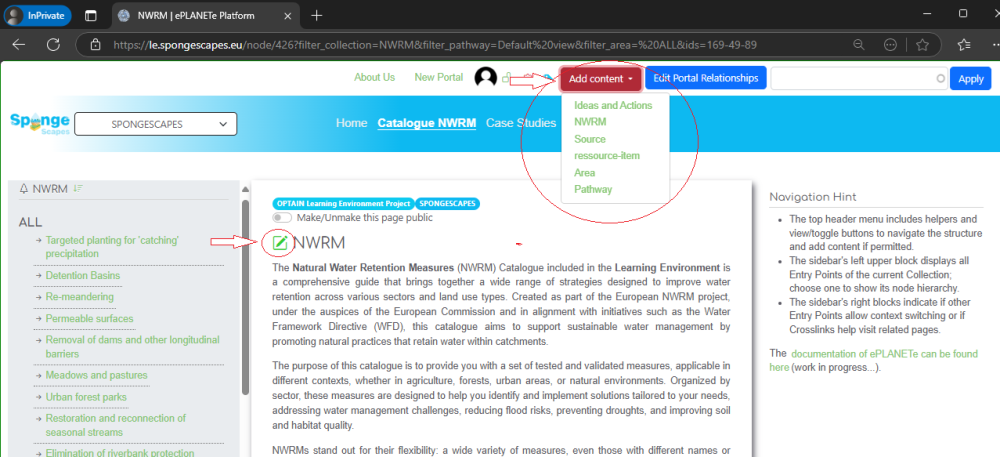 Content creation example